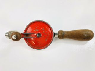 Antique Vintage Hand Crank Drill Screwdriver Handheld Manually Operated Usa