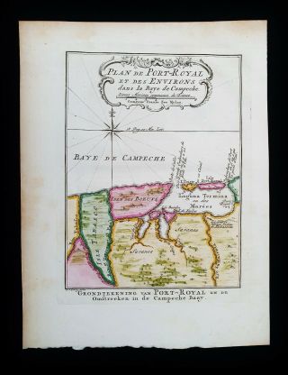 1747 Bellin - Rare Map Of Central America,  Mexico,  Port Royale,  Campeche,  Yucatan