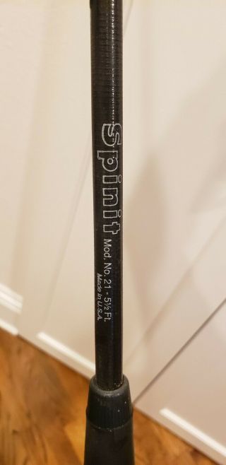 RARE Vintage Spinit Model 21 USA 5 1/2 ' Fishing casting rod Spin It 2 Piece 3