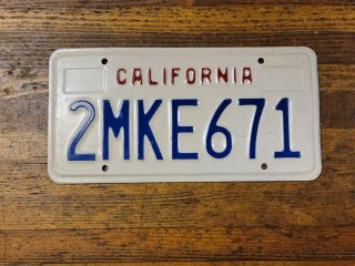 Vintage License Plate California Antique Car Tags 2mke 671 Retro Man Cave Decor
