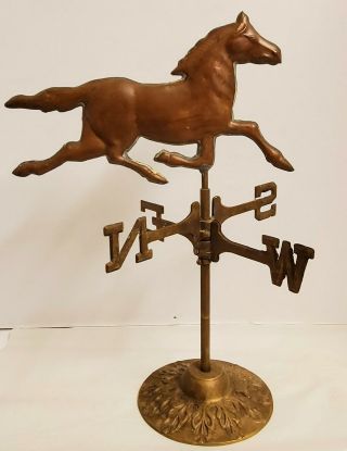 Weathervane Vintage Copper Brass Horse Table Top