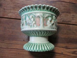Antique Roseville Donatello Art Pottery Open Compote/very