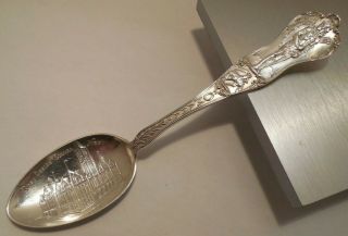 Antique Sterling Silver Omaha Nebraska Souvenir Spoon W/ Native American Handle