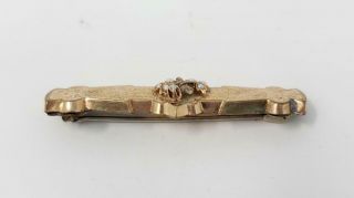 Antique Victorian Seed Pearl Diamond? Bar Brooch Pin 3