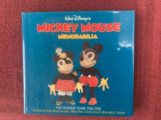 Mickey Mouse Memorabilia Book Vintage Years 1928 - 38 Walt Disney Hardcover