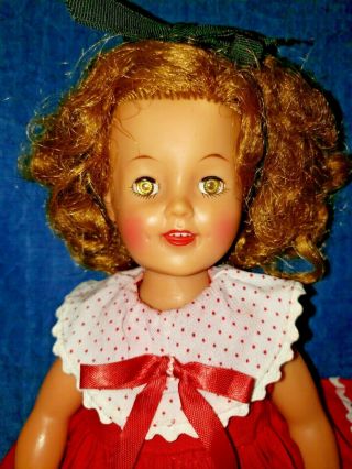 12 " Vintage 1950s Ideal Shirley Temple Doll Great Curly Hair Cute Clothes St - 12
