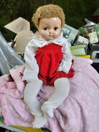 Antique Vintage Effanbee Composite Doll 22 "