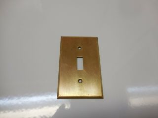 Vintage Plain Solid Brass Single Switch Cover Wall Plate.  038 Thick