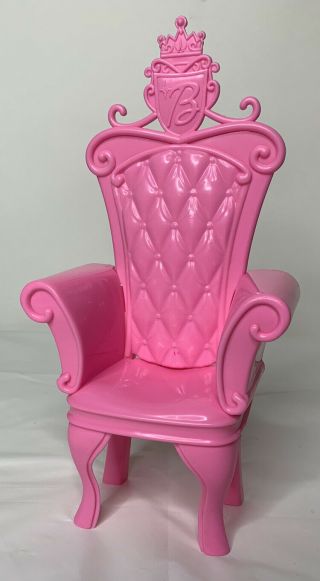 Mattel Barbie Swan Lake Princess Castle Palace Doll Furniture Pink Throne Chair