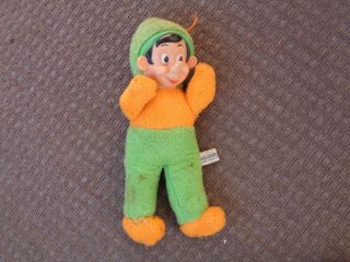 Vintage 1950s Gund Rubber Face Pinocchio Walt Disney Doll Toy Stuffed Plush