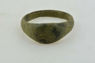 Greco - Roman Intaglio Bronze Ring 200 Bc - 200 Ad Sz 10
