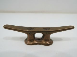 3,  1/2 Inch Long Bronze Boat Cleat - (d3a151a)