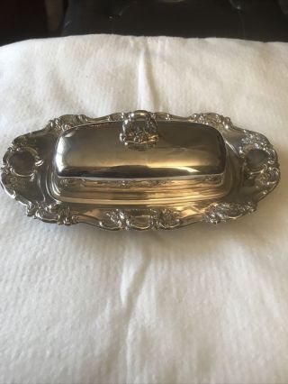 Vintage Towle E.  P.  Silver Plated Butter Dish Glass Insert