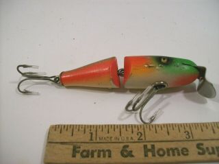 Vintage Creek Chub Bait Co.  931 Rainbow Fire Baby Pikie Fishing Lure - Glass Eyes