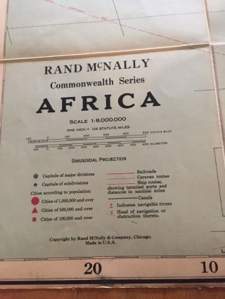 Rand McNally Commonwealth series Africa Map 1938 3
