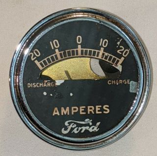 Antique Vintage Ford Model A Dash Instrument Panel Amperes Amp Gauge Gage