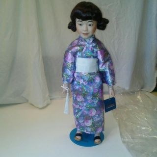 Rare Vintage Marian Yu Designs Myd Bisque Porcelain Doll Asian Girl Ming Ling