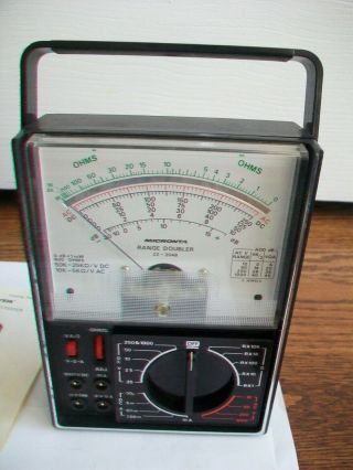 Vintage Micronta Range Doubler Multitester 22 - 204B with leads & instructions 2