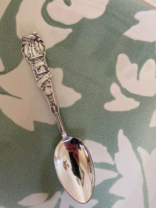 Gorham Fort Dearborn Massacre Chicago Sterling Silver Souvenir Spoon No Mono