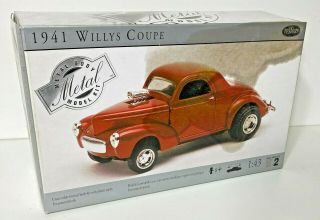 1941 Willys Coupe Metal Body Model Kit Testors Brand 1:43 Scale
