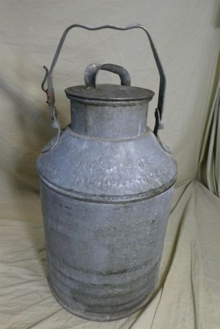 Vintage/antique Aluminum Standard Oil California 5 Gallon Can/jug/bucket W/ Lid