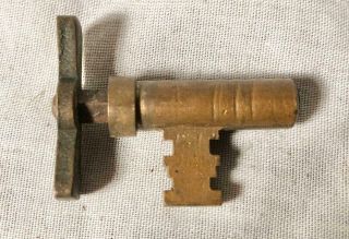 Antique Brass Pocket Door Skeleton Key