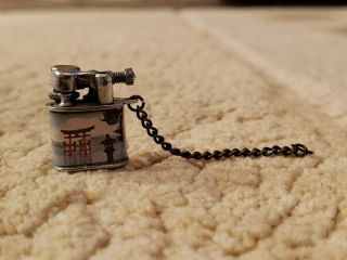 Rare Vintage Tiny Keychain Lighter Occupied Japan Bambi Post Ww2 Souvenir