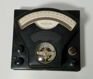 Vintage Weston Direct Current Voltmeter