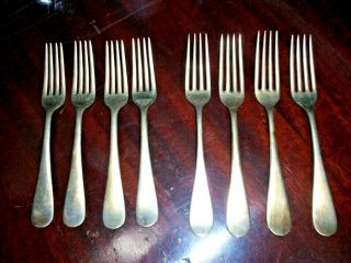 Vintage Forks Lashar Nickel Silver Forks Set Of (8) Vintage