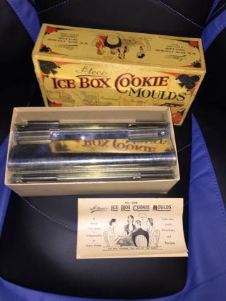 Vintage Antique Ateco Ice Box Cookie Moulds Molds Playing Cards Shapes W/box A6