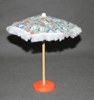 Vintage Garden Umbrella Miniature Doll House Furniture 7 1/2