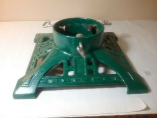 Antique Vintage Cast Iron 14 " Square Christmas Tree Stand With 6 " Diameter For T