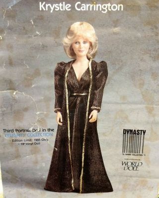 1985 World Doll Dynasty 19 " Krystal Carrington Linda Evans Doll Celebrity 71850