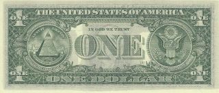 2013 $1 Federal Reserve Note - Rare Offset Printing Error - & Crisp Unc