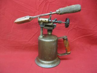 Antique Vintage Clayton & Lambert Brass Blow Torch With Soldering Iron