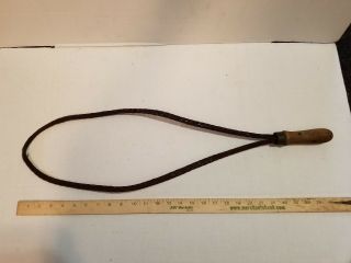 Vintage Rug Beater Twisted Woven Braided Wire With Wood Handle