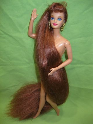 Barbie Vintage 1995 Extra Long Red Hair 14589 Jewel Mermaid Midge Nude Doll