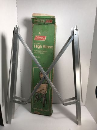 Vintage Coleman 591b499 Folding High Stand For Campstoves & Coolers
