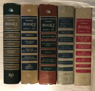 Vintage Readers Digest Condensed Books One 1950’s & Four 1960’s 1st Editions
