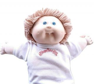 Cabbage Patch Kids Vintage 1983 Blonde Boy Doll First Tooth By Coleco Pajamas
