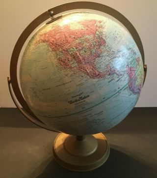Vintage 12 " Diameter Replogle World Nation Series Desk Top Raised Relief Globe