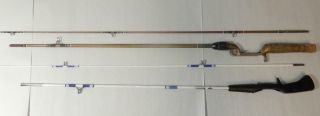2 Vintage Freshwater Fishing Rods - 1 Ocean City No.  At 339w/ad552w - 5 1/2 Ft.