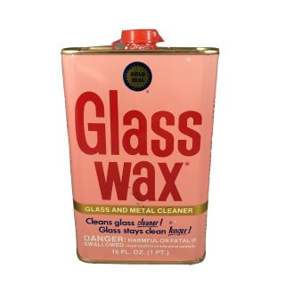 Vtg Gold Seal Glass Wax Glass And Metal Cleaner 16 Oz Pink Tin Can 95 Full Can