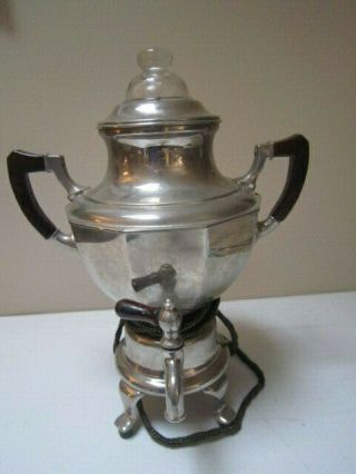 Antique Manning - Bowman Silver Plate Coffee Percolator Urn