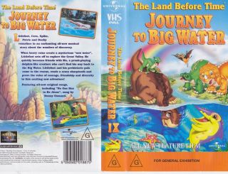 The Land Before Time Journey To Big Water Vhs Pal Video A Rare Find Volume 1x