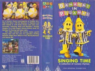 Bananas In Pyjamas Singin Time Vhs Video Pal Rare