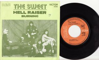 The Sweet - Hell Raiser Very Rare 1973 French Only 7 " P/s Single Release