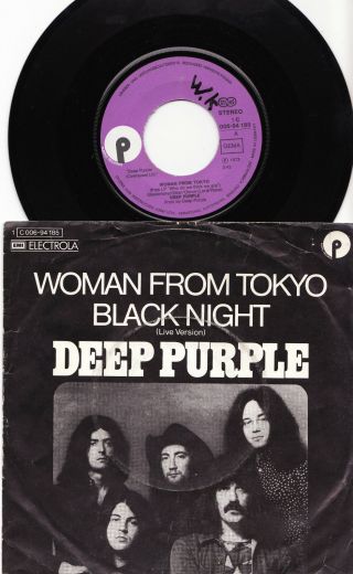 Deep Purple - Woman From Tokyo Very Rare German 1973 P/s Single Release