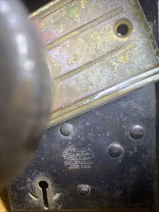 Vintage Antique Door Lock Handle Set - Russell & Erwin