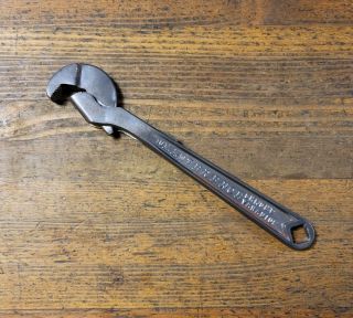 Vintage Tools Adjustable Spanner Wrench 10 " Machinist Tools • Rare Heller ☆usa